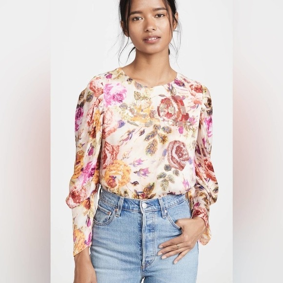 Kobi Halperin $428 Luxury Embellished Sequin Embroidered Hailee Blouse NWT XS - Picture 2 of 16